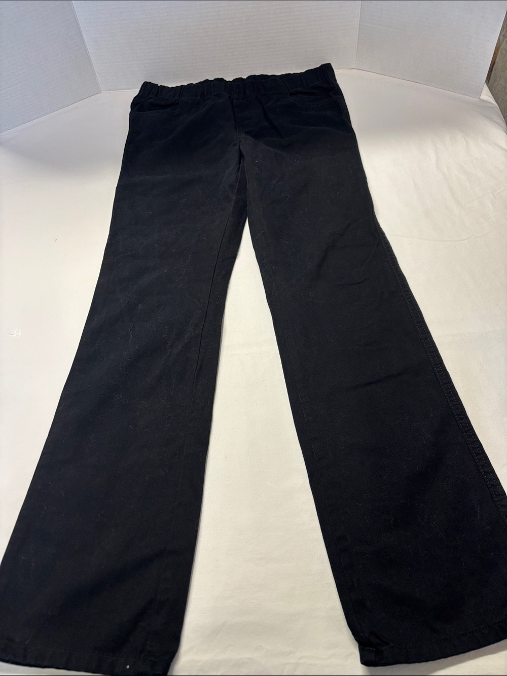 Kids Black Casual Pull-On Pants